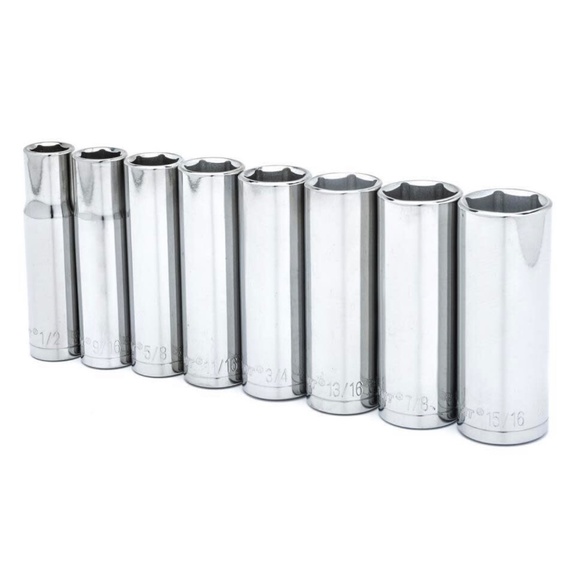 Crescent 8 Pc 1/2'' Drive 6 Point Deep Sae Socket Set CSAS2N - Picture 2 of 4